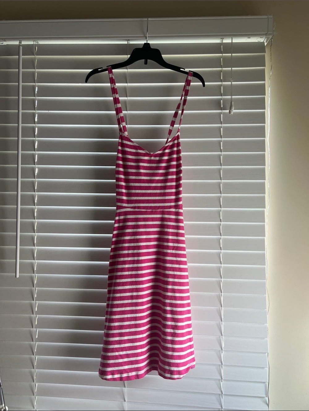 Old Navy Pink and White Striped Tank Dress Size S
